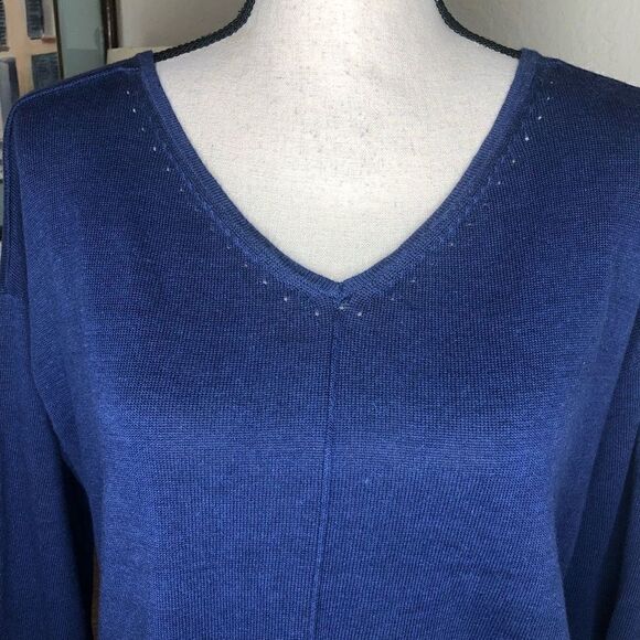 Chico’s High Low Crisscross Back Sweater size 12 - Picture 4 of 13